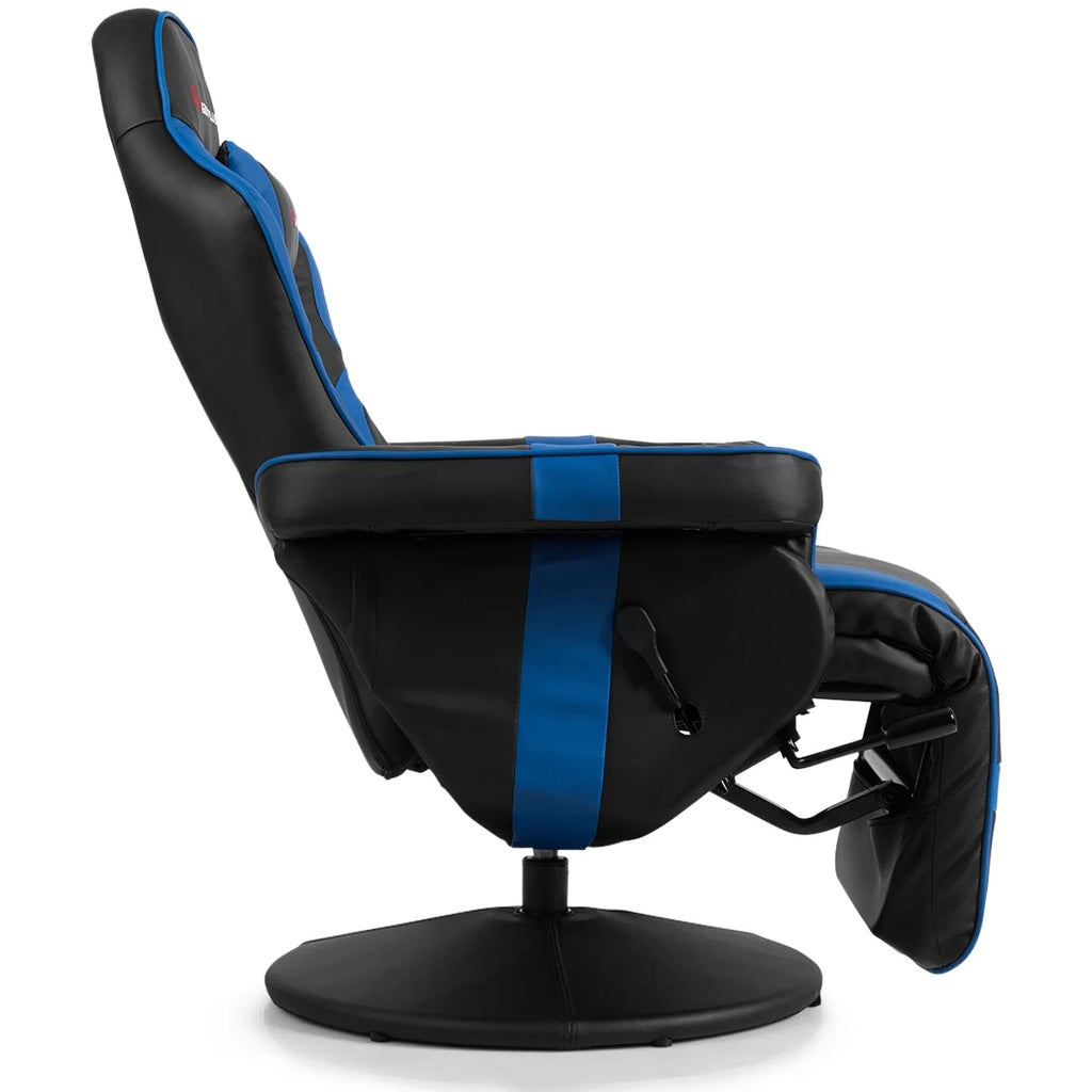 Goplus Massage Gaming Recliner Reclining Racing Chair Swivel Black