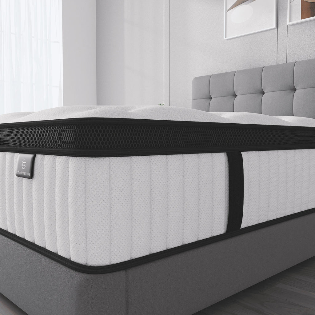Madevos Full Mattress in a Box, 12 inch Memory Foam individual Pocket Spring Hybrid Mattress - Medium Firm Support with Soft & Breathable