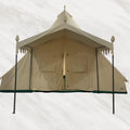 SAM&HAIBEI 19.68x13.1ft Family Camping Bell Tent with 8.53x6.56ft Porch, 4 Seasons Durable Cotton-Polyester Glamping Shelter for Outdoor Adventures & Family Gatherings