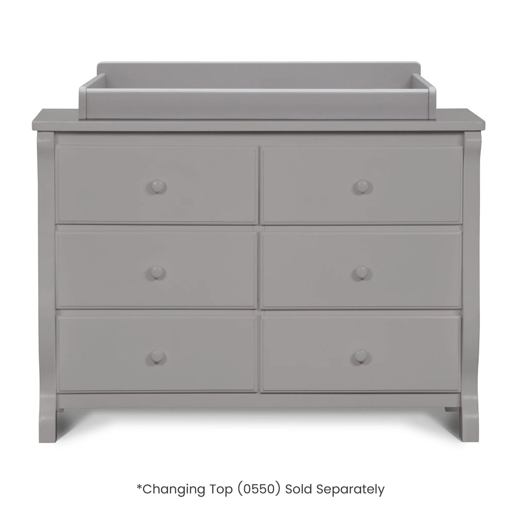 Delta Children Universal 6 Drawer Dresser with Interlocking Drawers - Greenguard Gold Certified, Grey