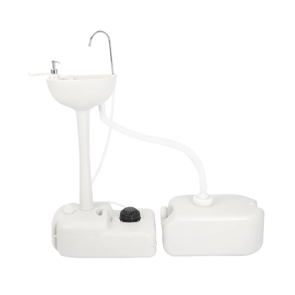 Portable Camping Sink Hand Wash Station Basin Water Tank White