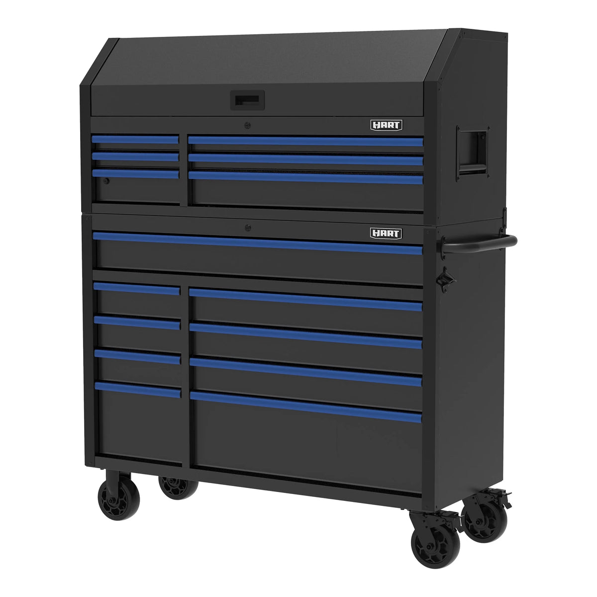 HART 52-Inch 9-Drawer Heavy-Duty Steel Tool Cabinet, Locking Rolling Garage Storage
