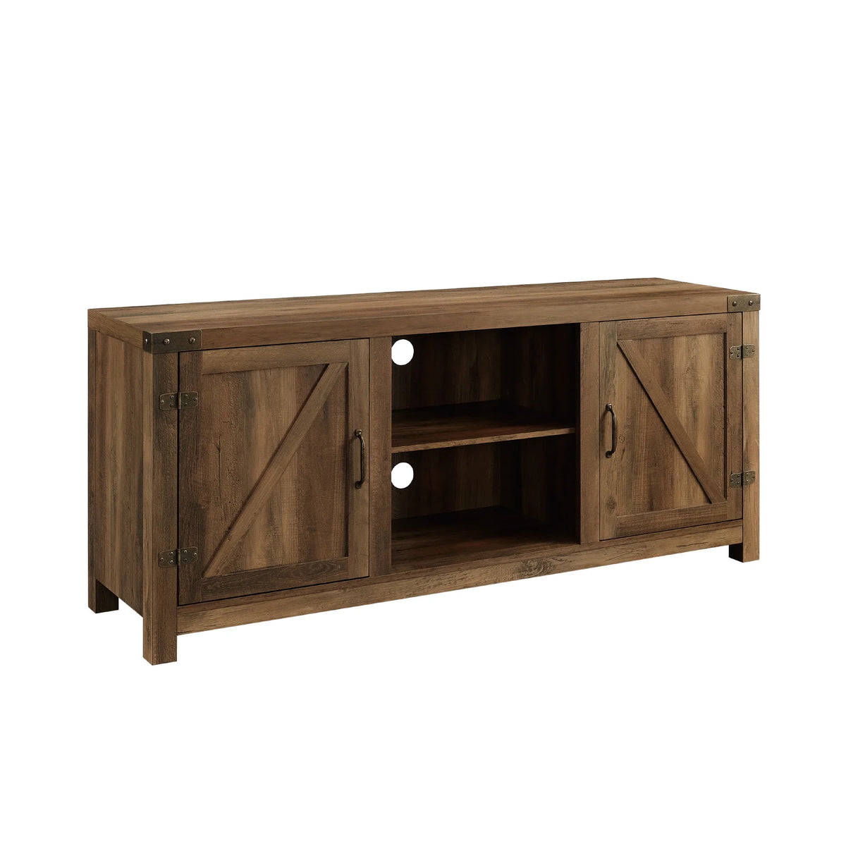 Walker Edison Modern Farmhouse Barn Door TV Stand for TVs up to 65", Grey Wash