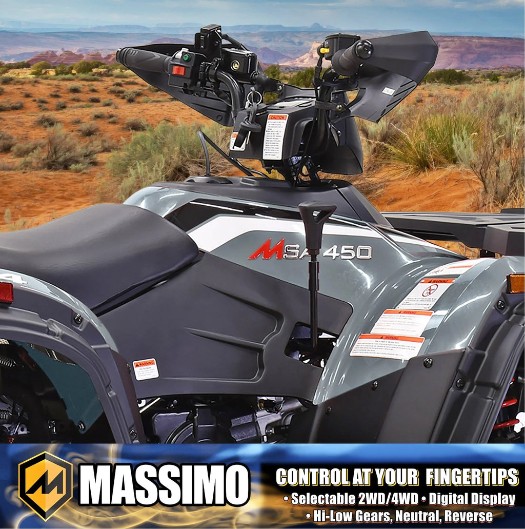 Massimo MSA450F Adult ATV Quad 352cc 25 HP 4 Stroke 4-Wheeler - Sand