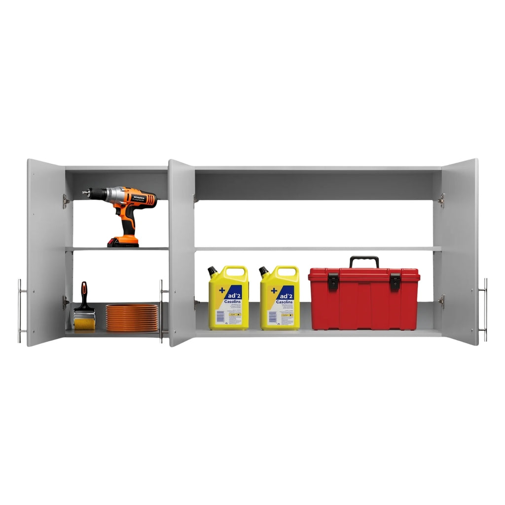 Prepac Elite Wall Cabinet, Versatile Adjustable Garage Wall Cabinet by Prepac, Tall 3-Door, 54"W x 24"H x 12"D, BEW-5424, Black