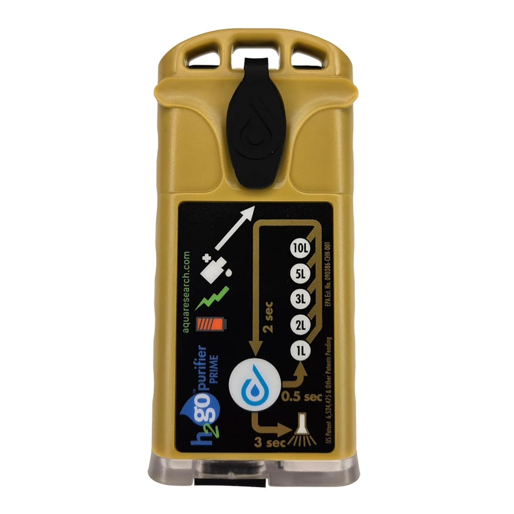 H2gO Prime Survival Water Purifier, 5 mg/L, Camping Water Purifier, Tactical Survival Gear, Emergency Water Filtration. Hiking Gear Essential with Virtually Unlimited Purification.