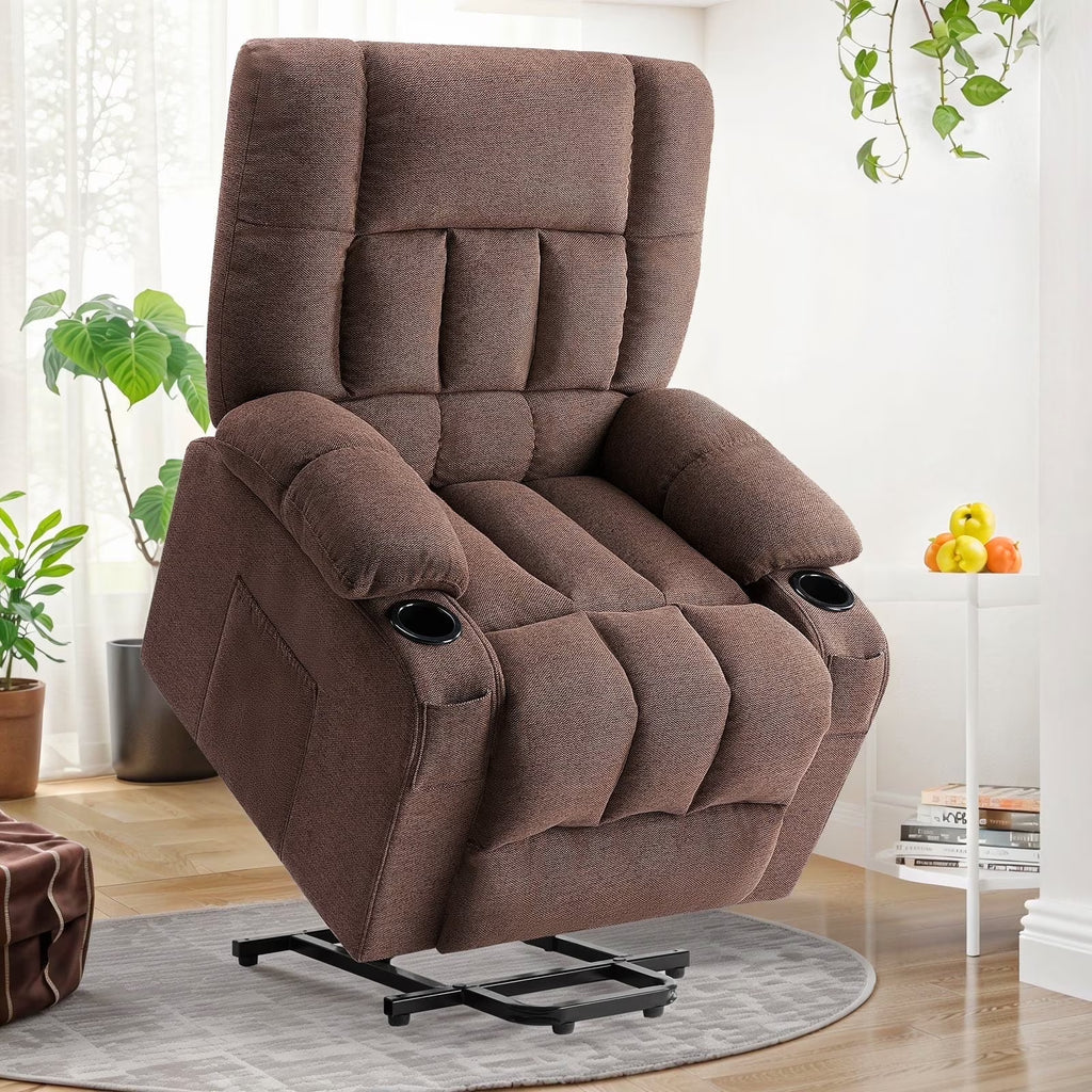Recline Chair, 21.6"W Oversize Accent Armchair with Storage Bag, Modern Chair for Living Room, Bedroom, Gray