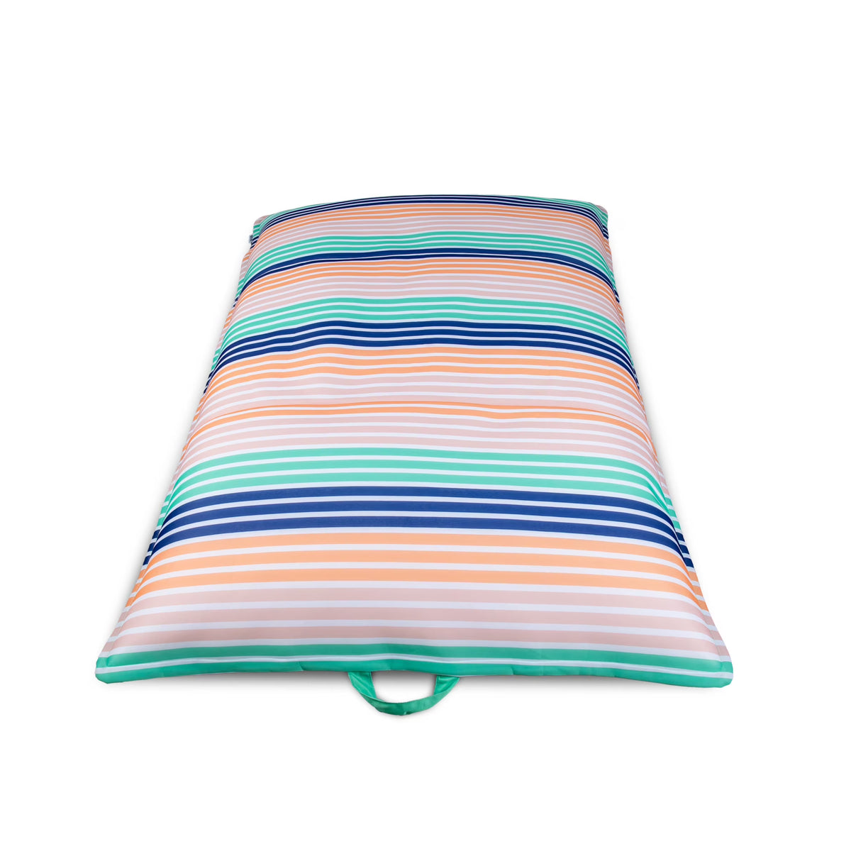 Big Joe Lagoon Lounger No Inflation Needed Pool Float, Americana Nautical Stripe Double Sided Mesh, Quick Draining Fabric, 5 feet Giant