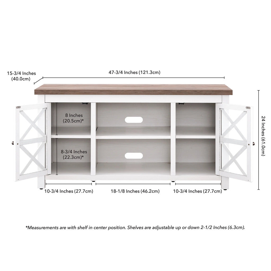 Evelyn&Zoe Colton TV Stand for TV's up to 55", White