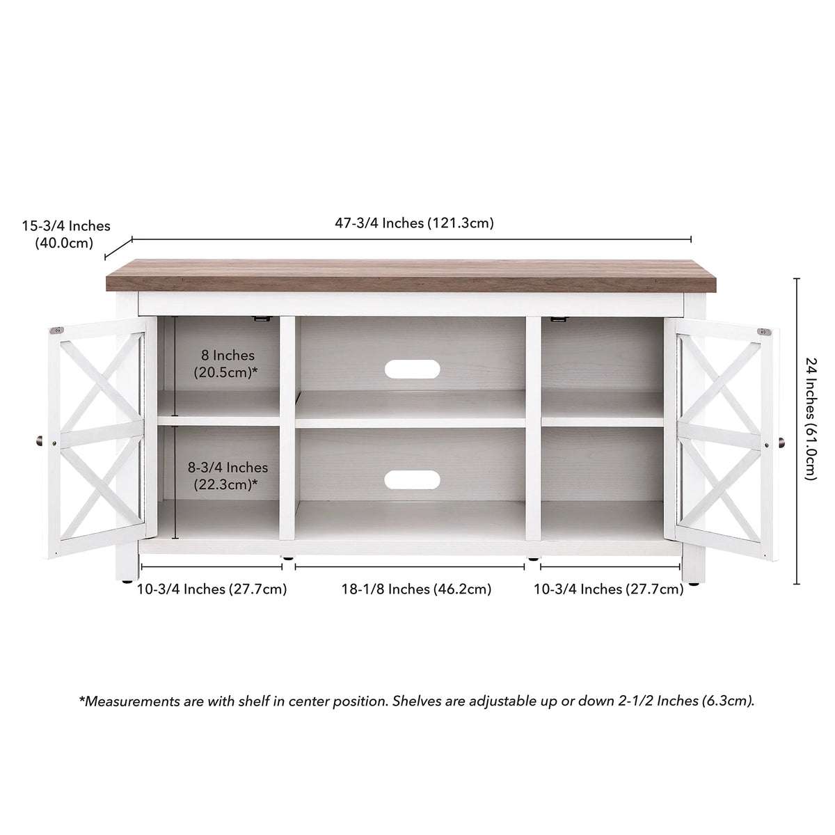 Evelyn&Zoe Colton TV Stand for TV's up to 55", White