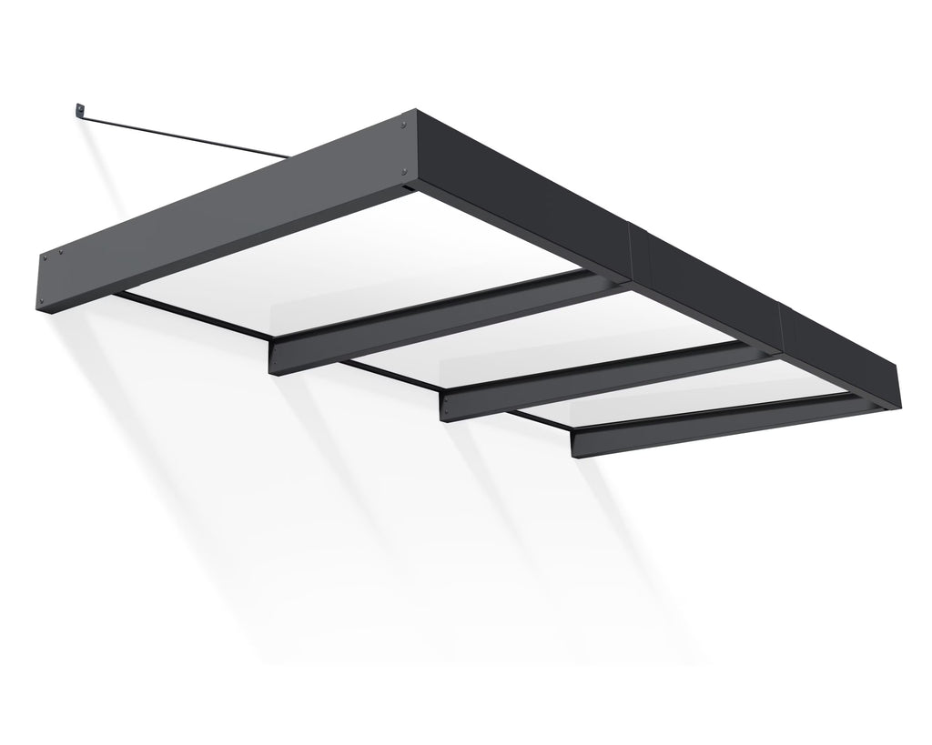 Palram - Canopia Sophia XL 2000 6' x 5' Acrylic Awning - Gray/Mist