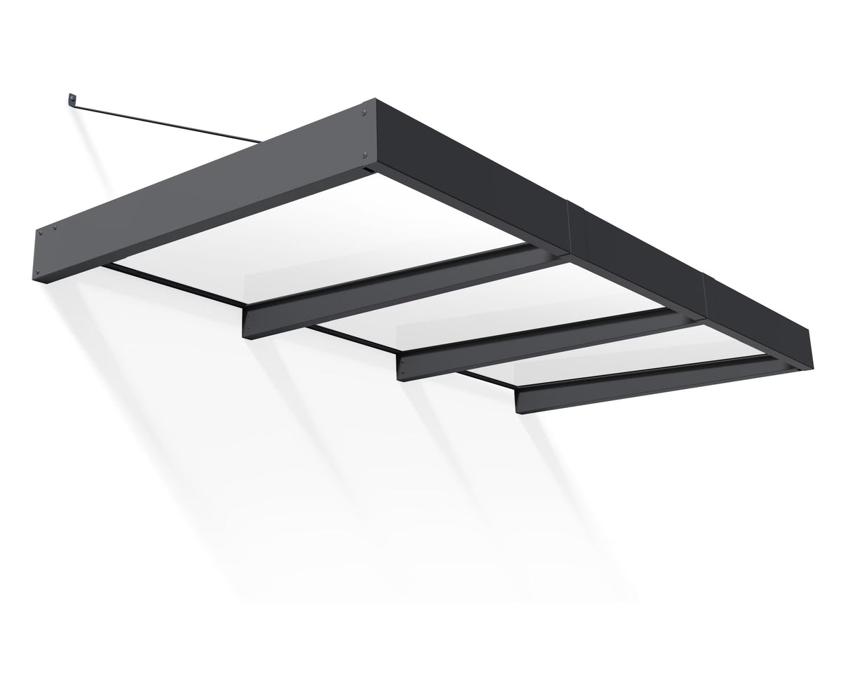 Palram - Canopia Sophia XL 2000 6' x 5' Acrylic Awning - Gray/Mist