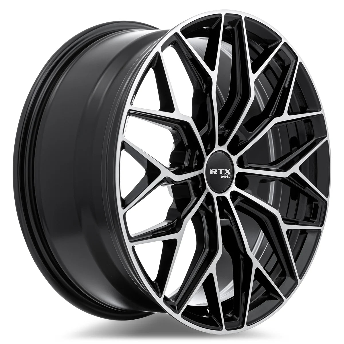 RTX RS02 20x8.5 5x114.3 ET38 CB67.1 Gloss Black Machined Wheel