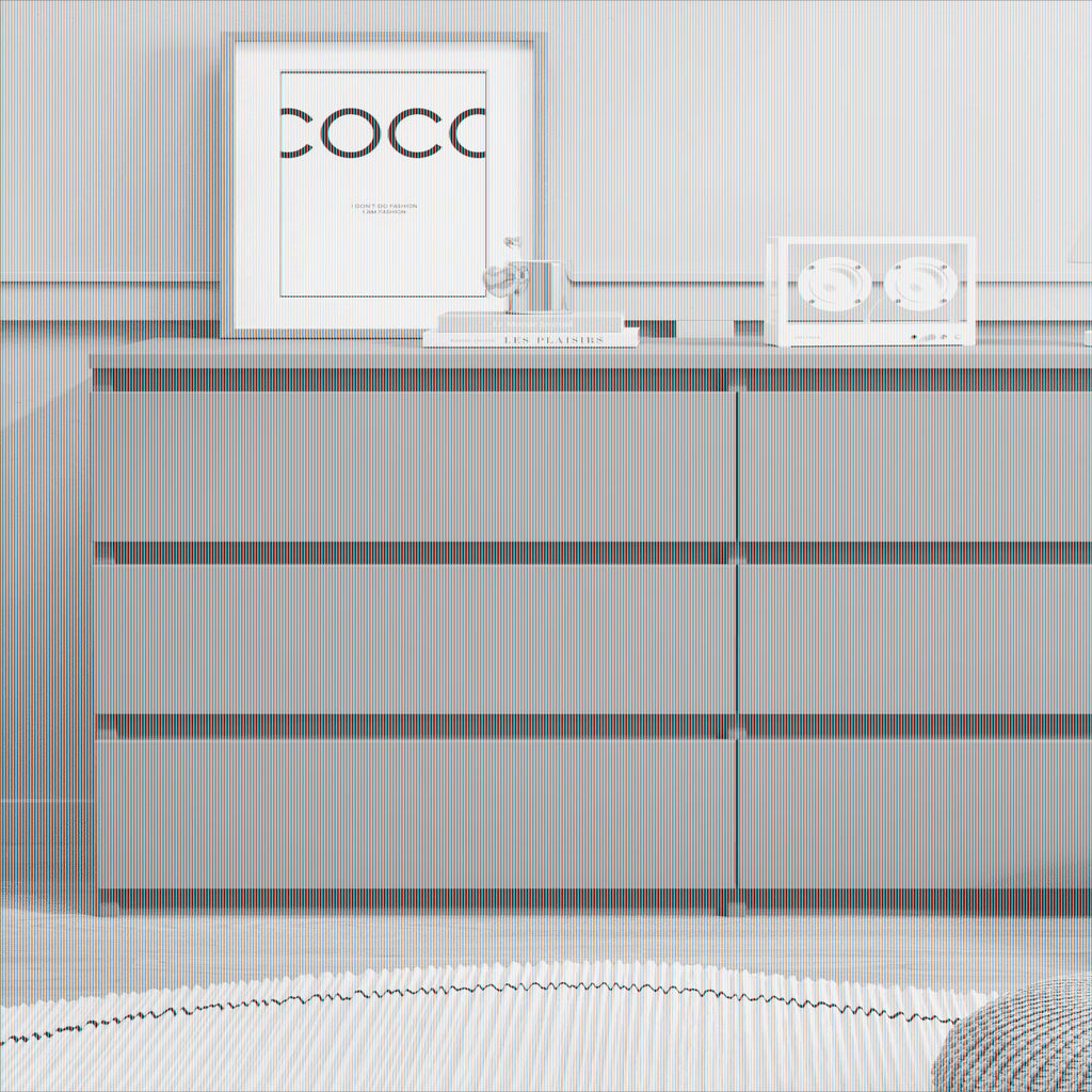 Resenkos Modern Mid Century 6 Drawer Wide Dressers Chests for Bedroom, Chest of Drawer Organizer Grey