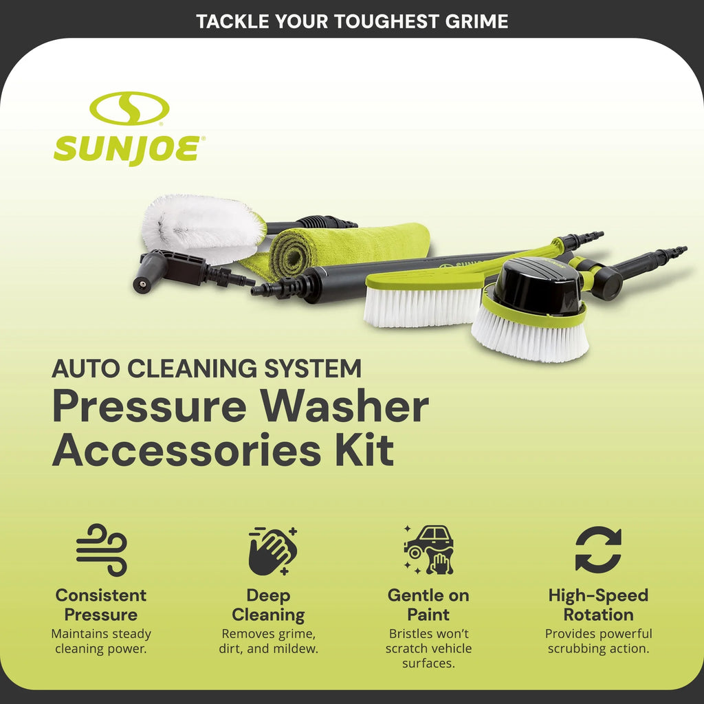Sun Joe Electric Pressure Washer with Wheels and 3 Pack Pressure Washer Cleaner