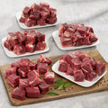 Quality Ethnic Foods Halal Goat Cubes, (5/2.2 Lbs. Per Bag), Total 5 Packs, Total 11 Lbs.