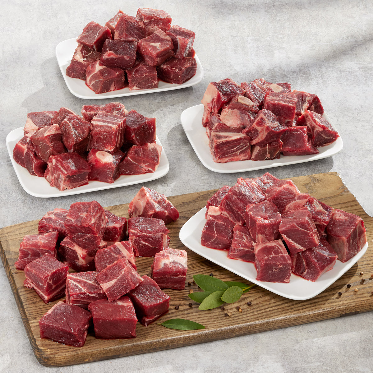 Quality Ethnic Foods Halal Goat Cubes, (5/2.2 Lbs. Per Bag), Total 5 Packs, Total 11 Lbs.