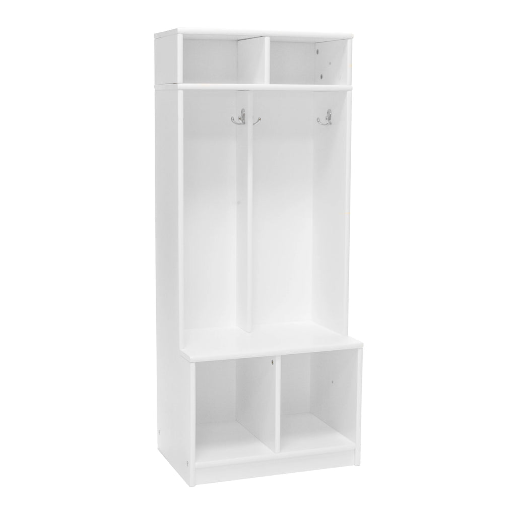 Little Partners Locker Cabinet Cubby Organizer, Learn 'N Store Wooden Classroom Cubbies Compartment Lockers for Storage of Toddlers and Kids Coats, Equipment, Backpacks - Espresso