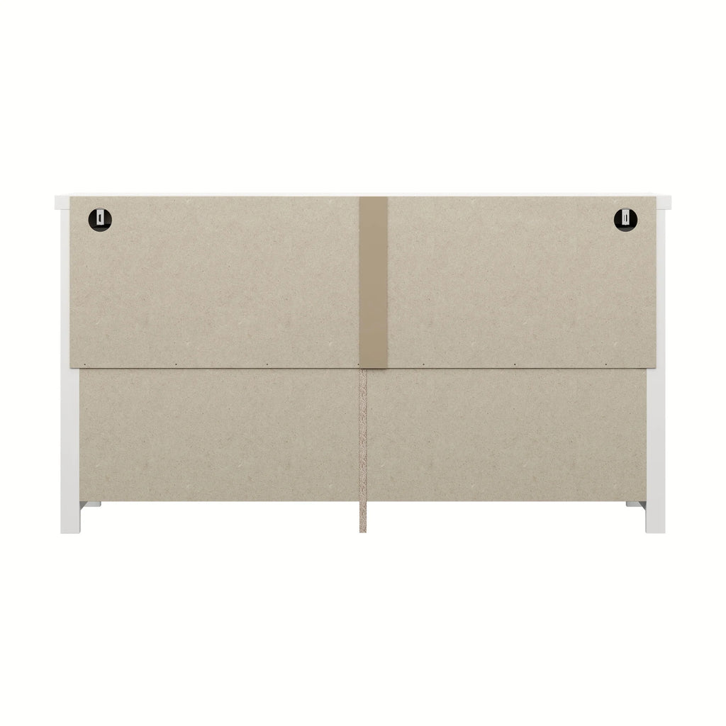 Living Essentials by Hillsdale Harmony Wood 6 Drawer Dresser, Matte White