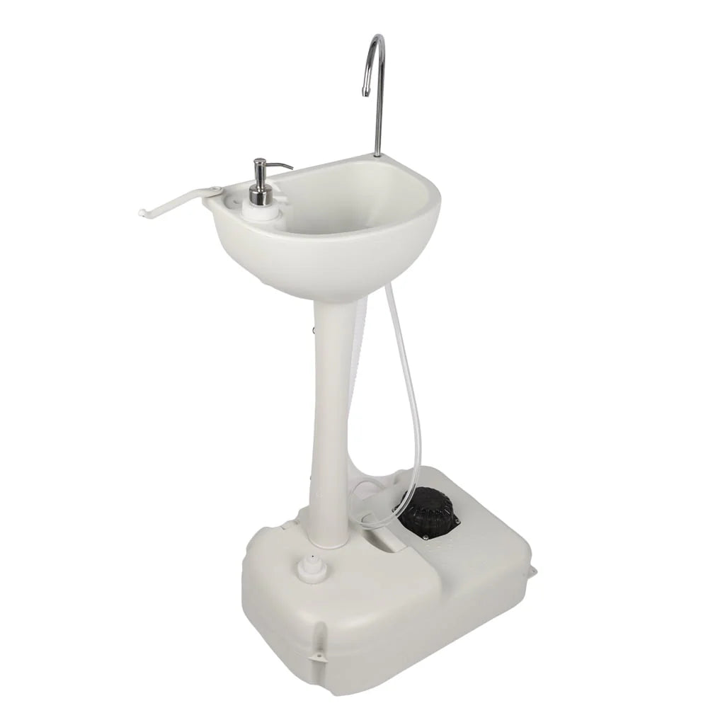 Portable Camping Sink Hand Wash Station Basin Water Tank White