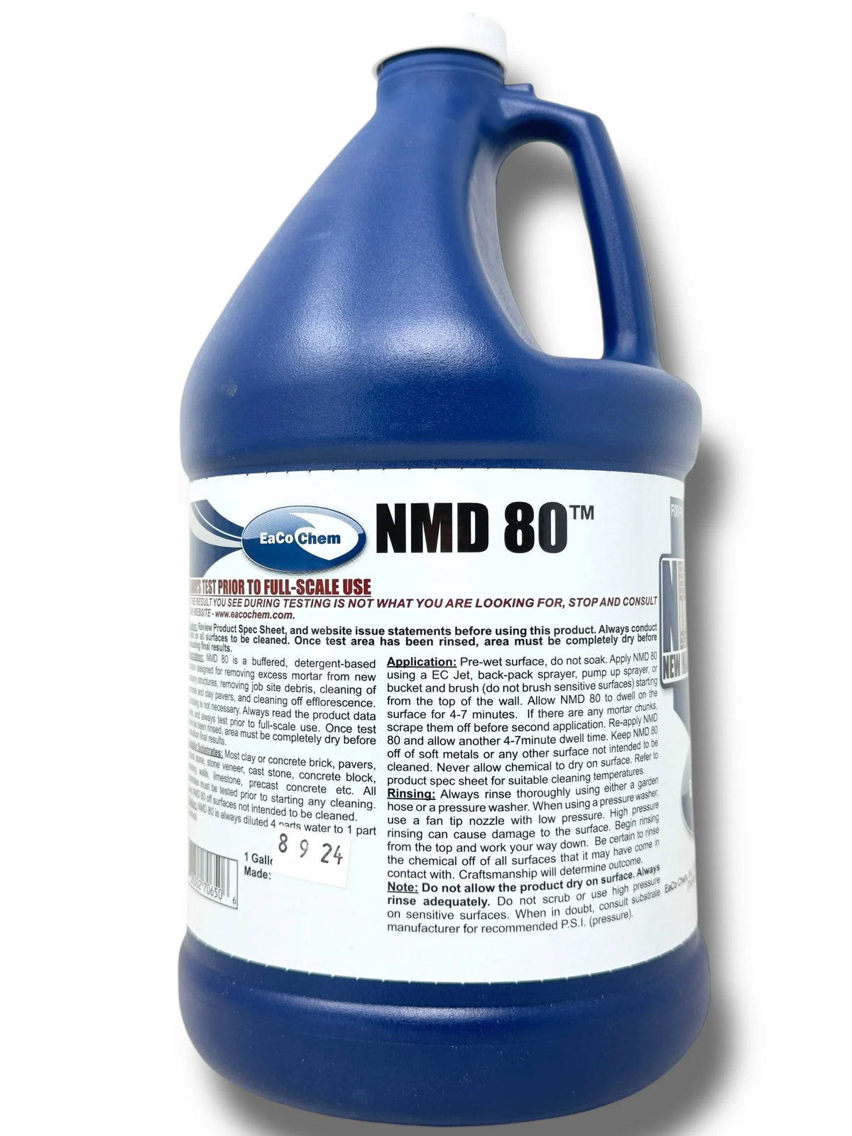Eaco Chem - NMD 80 - Remove Mortar and Efflorescence from Brick, Stone, Unpolished Granite + More! - 1 Gallon