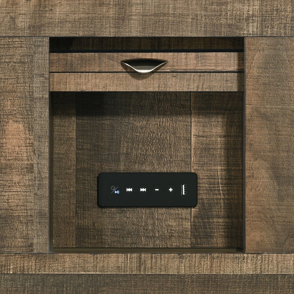 Beckett Queen Bookcase Panel 6PC Bedroom Set with Bluetooth