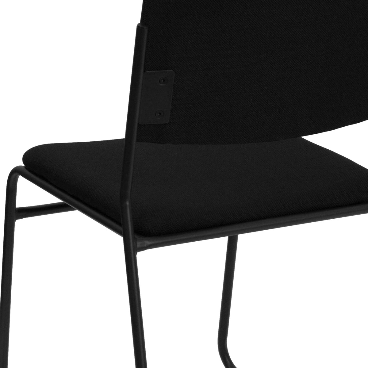 Flash Furniture Hercules Series Adult High-Density Vinyl Sled Base Stack Chairs, Set of 5, Black