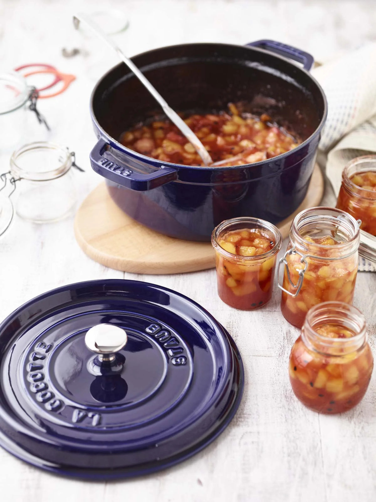 Staub Cast Iron 5.5-qt Round Cocotte - Cherry