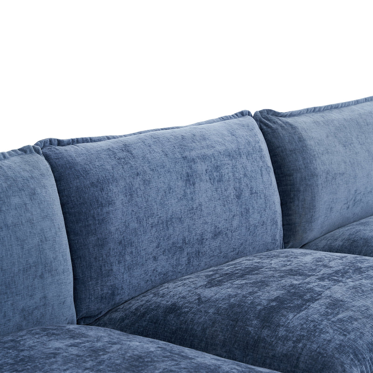 Zimtown Sectional Sofa with Ottoman, L Shaped Convertible Couch with Removable Chaise Chenille Fabric Sofa Set for 4-6 Persons Living Room Furniture Dark Grey