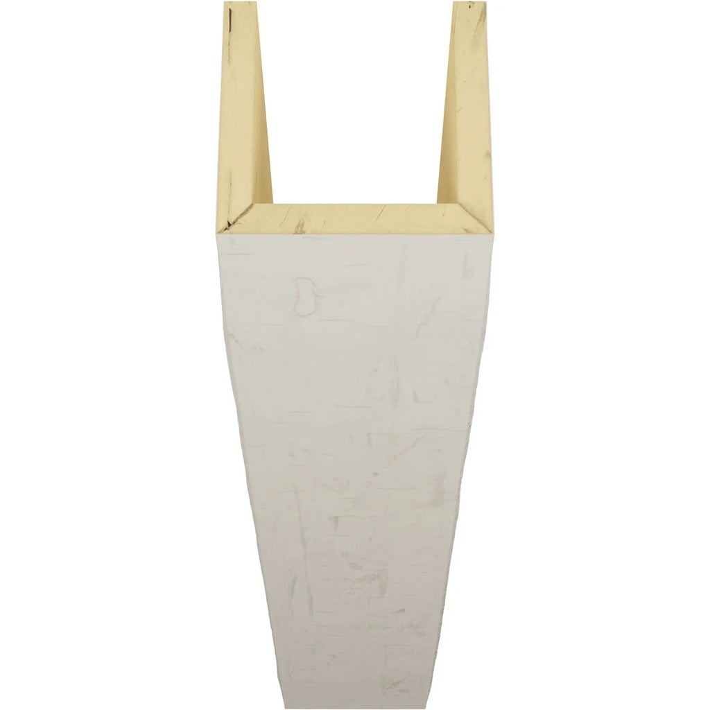 12"W x 8"H x 18'L 3-Sided (U-beam) Hand Hewn Endurathane Faux Wood Ceiling Beam, Factory Prepped