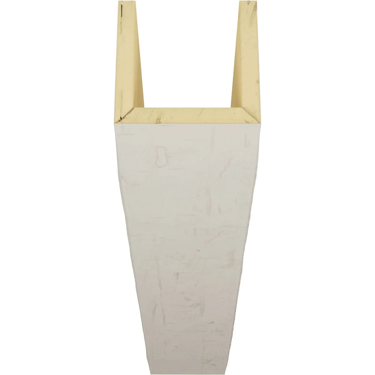 12"W x 8"H x 18'L 3-Sided (U-beam) Hand Hewn Endurathane Faux Wood Ceiling Beam, Factory Prepped