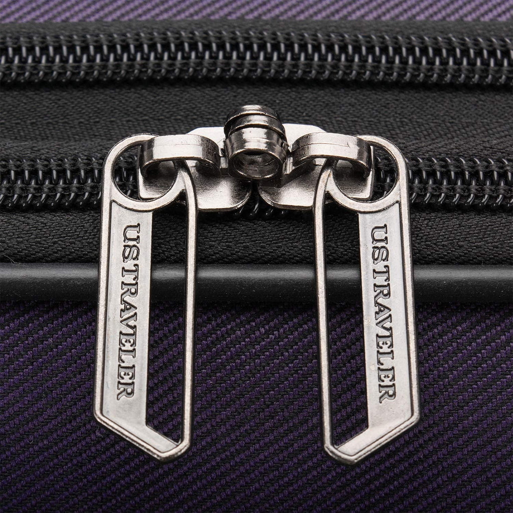 U.S. Traveler Aviron Bay Expandable Softside Luggage with Spinner Wheels, Navy, 31" Checked Large