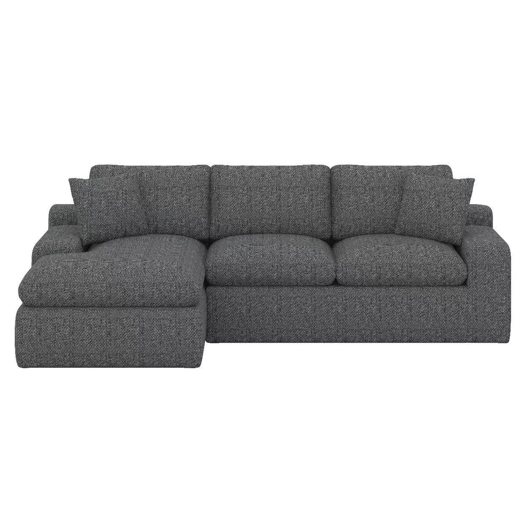 BEBPILOO Modular Chenille 107.9" Sofa with Flexible Configuration, Double - Layer Cushions, Deep Seating & Side Storage Pockets, Full-compressed Sofa for Living Room, Gray
