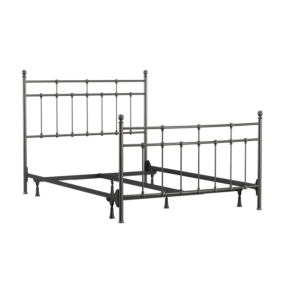 Hillsdale Furniture Providence Metal Full Bed with Spindle and Casting Design, Antique Bronze
