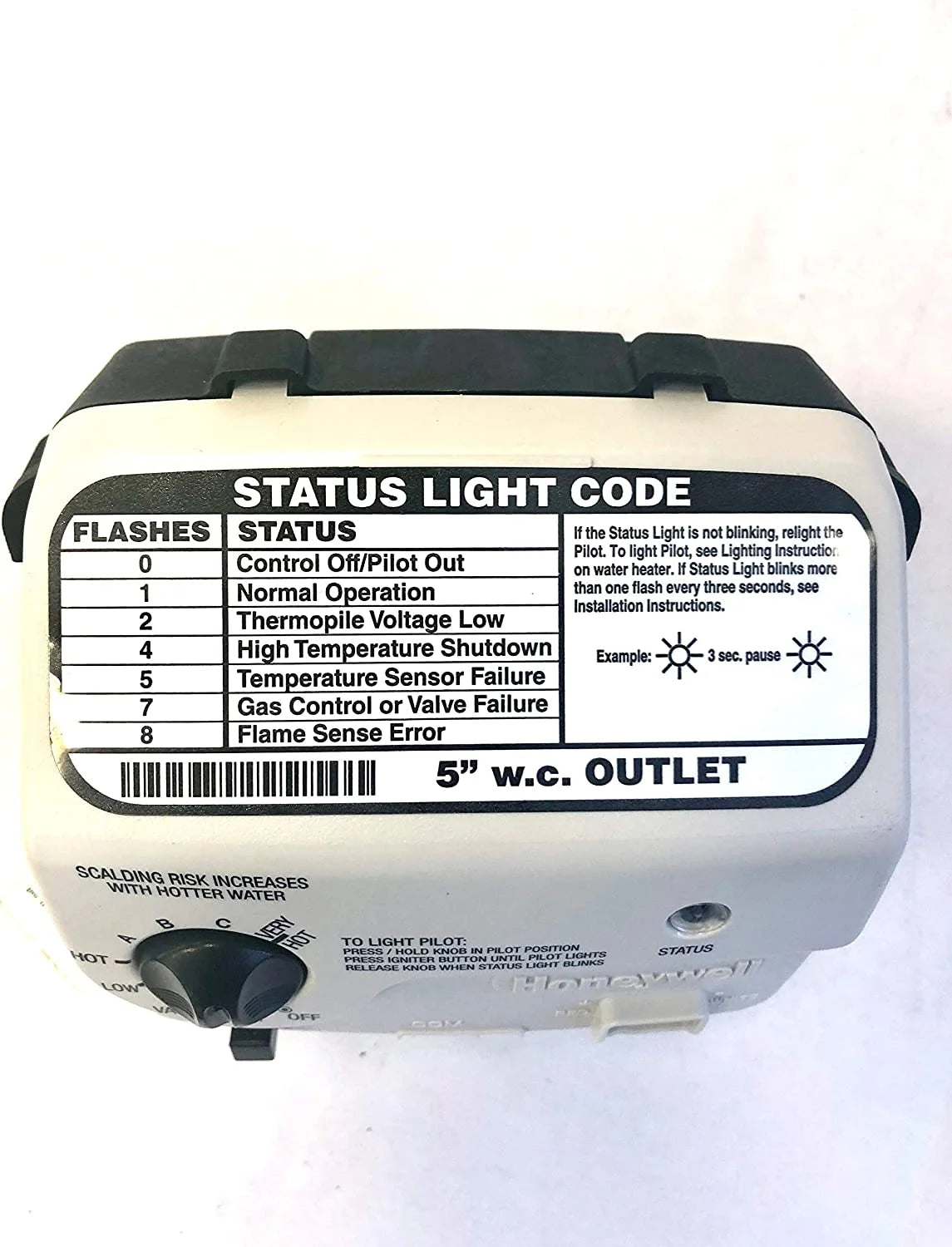 Reliance Natural Gas Control Valve Thermostat