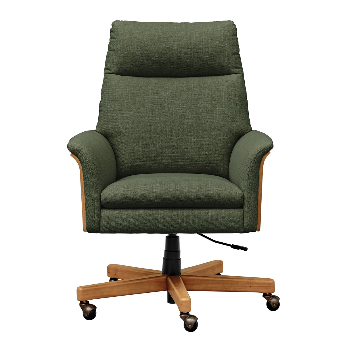 Better Homes & Gardens Juliet Tall Back Office Chair, Olive and Light Honey Finish