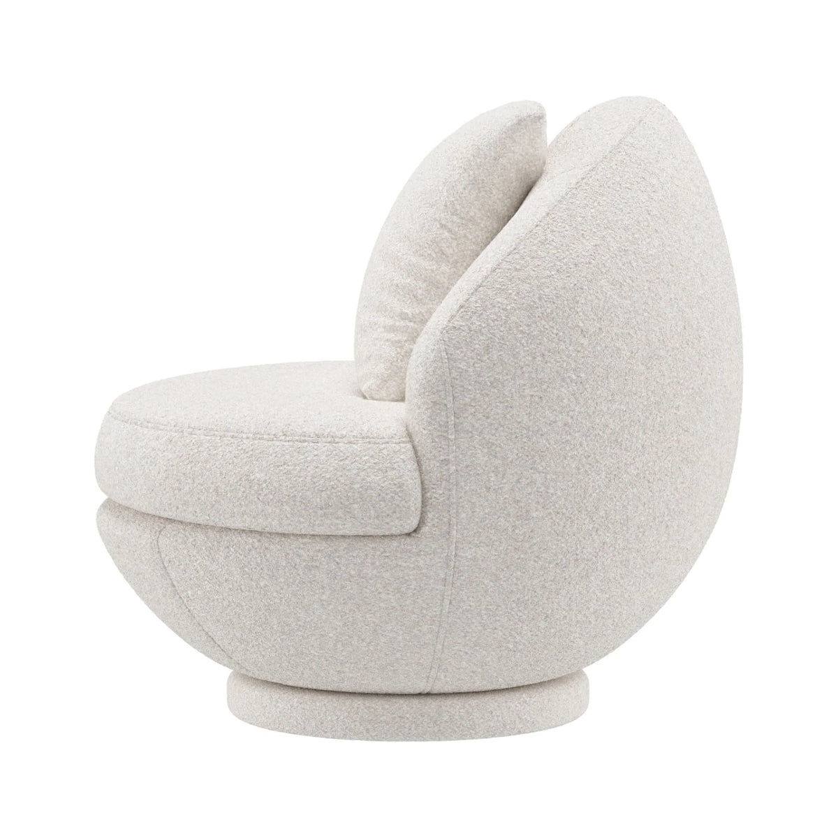 Hillsdale Boulder Upholstered Swivel Storage Chair, Ash White