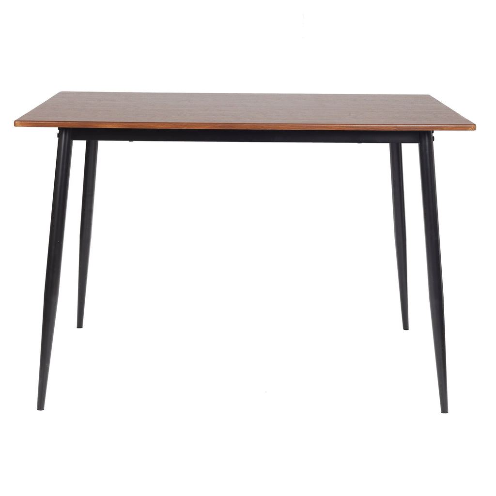 Mainstays 5-Piece Modern Wood & Metal Dining Room Set, Seats 4 for Indoor, Walnut Color