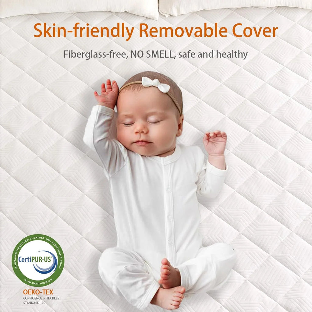 3-Inch Extra Firm Mattress, Pain Relief Foam Mattress For Extra Support, High-Density Foam Mattress Pad With Removable Cover, Odourless, Certipur-Us Certified 80" x76"