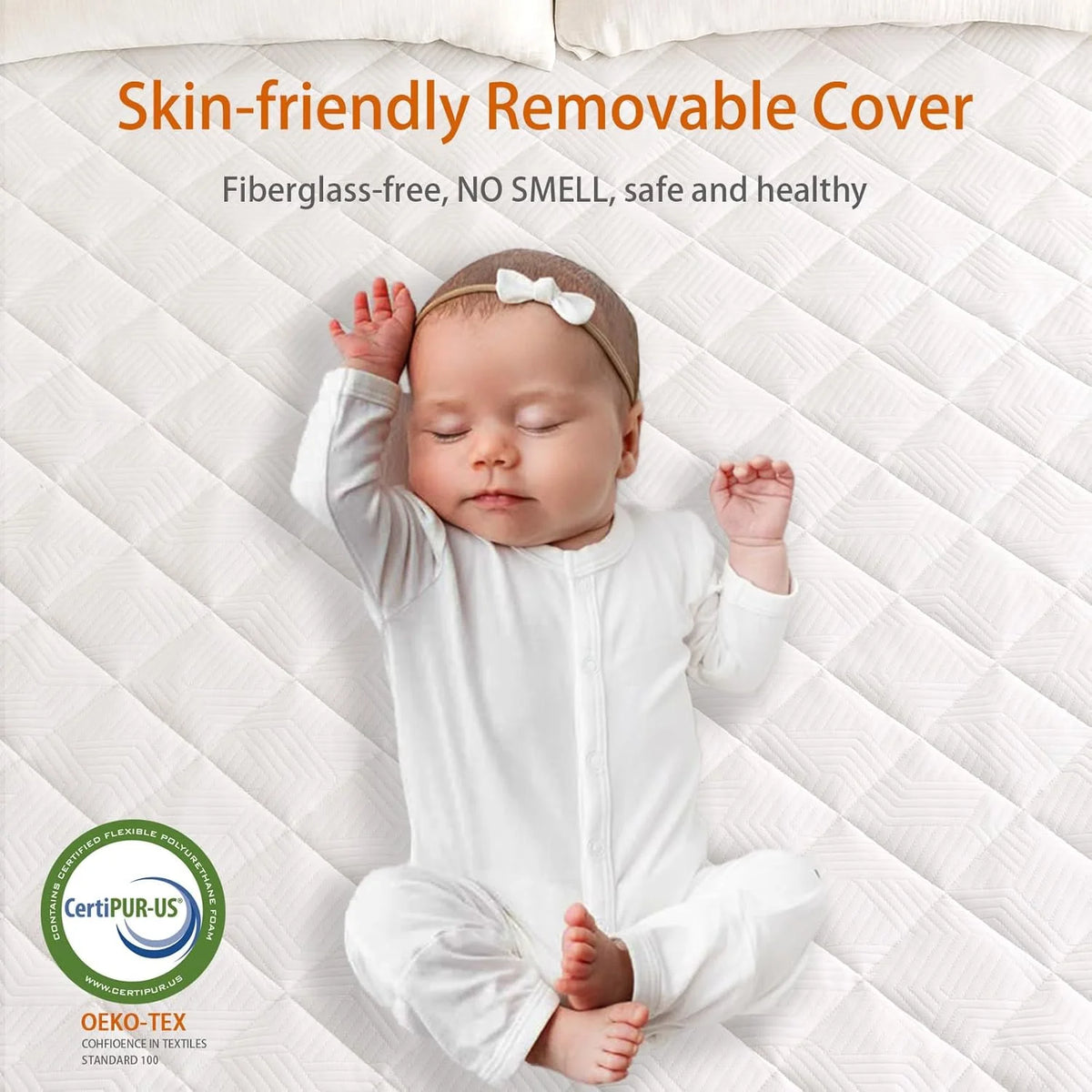 3-Inch Extra Firm Mattress, Pain Relief Foam Mattress For Extra Support, High-Density Foam Mattress Pad With Removable Cover, Odourless, Certipur-Us Certified 80" x76"
