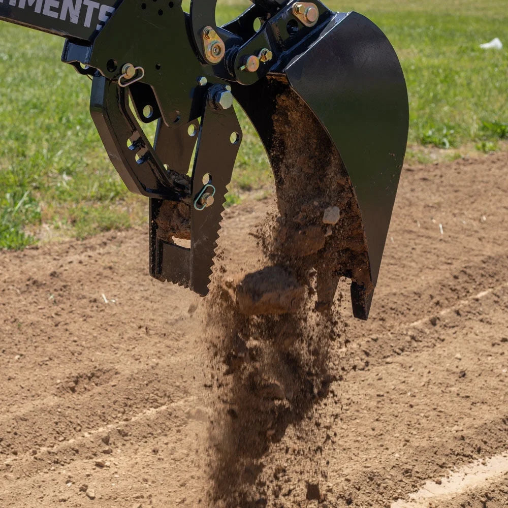 Titan Attachments Skid Steer Fronthoe 24" Bucket and Thumb, Excavator Attachment Bobcat Loader