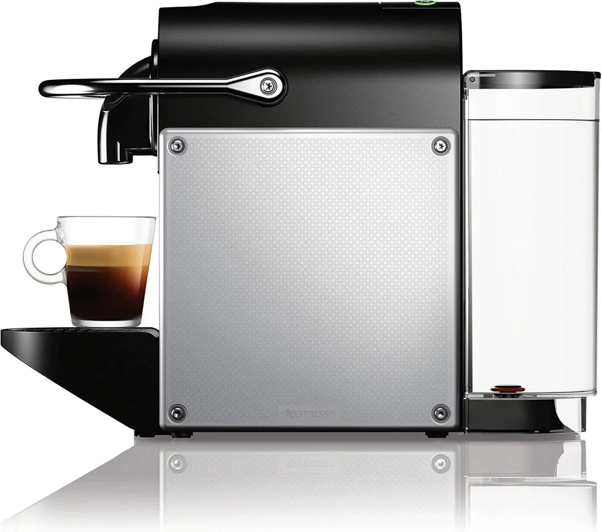 Nespresso Pixie Espresso Machine by De’Longhi, 19-Bar Pump, Compact Aluminum Design, Silver, 1100ml