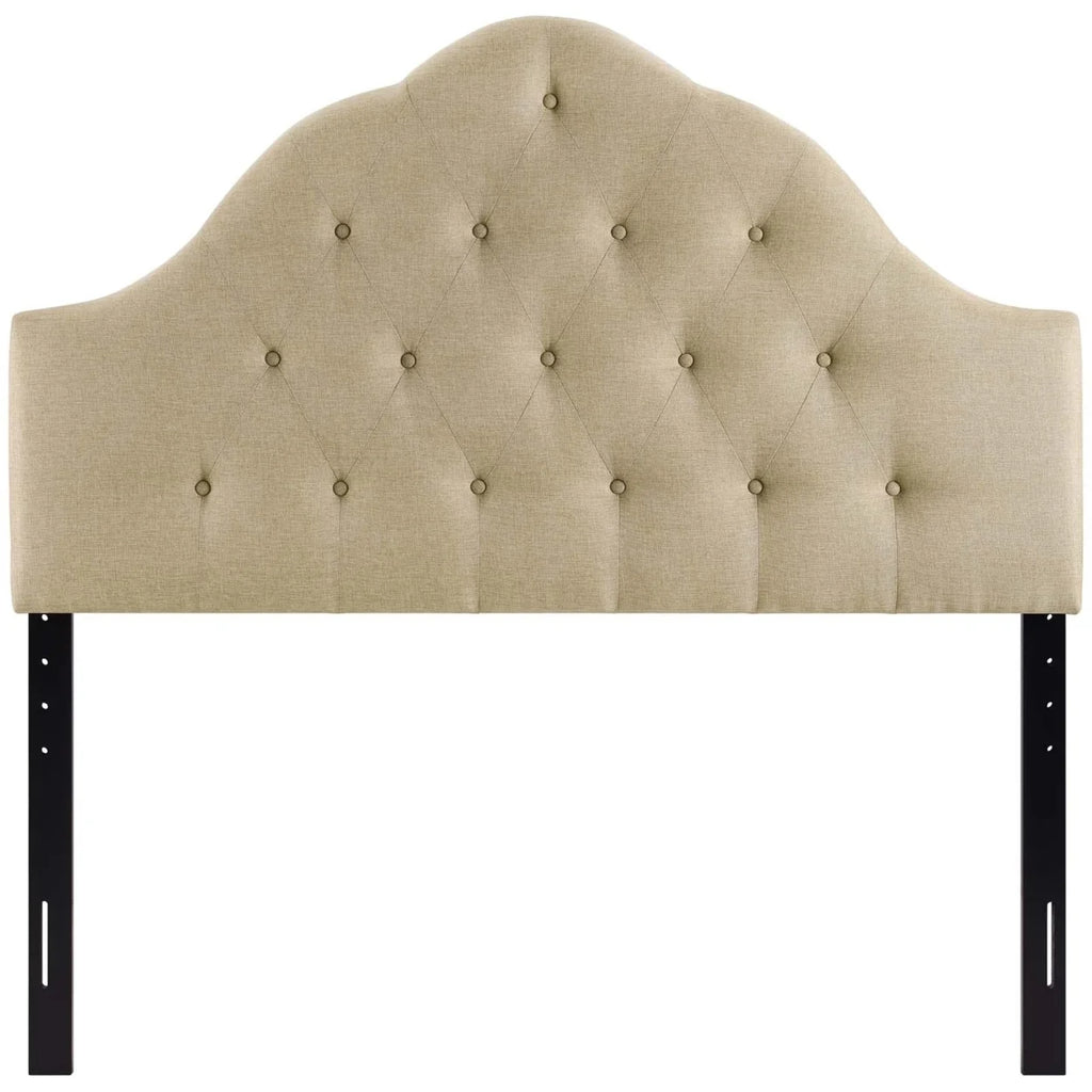 Modway Sovereign Queen Upholstered Fabric Headboard in Beige
