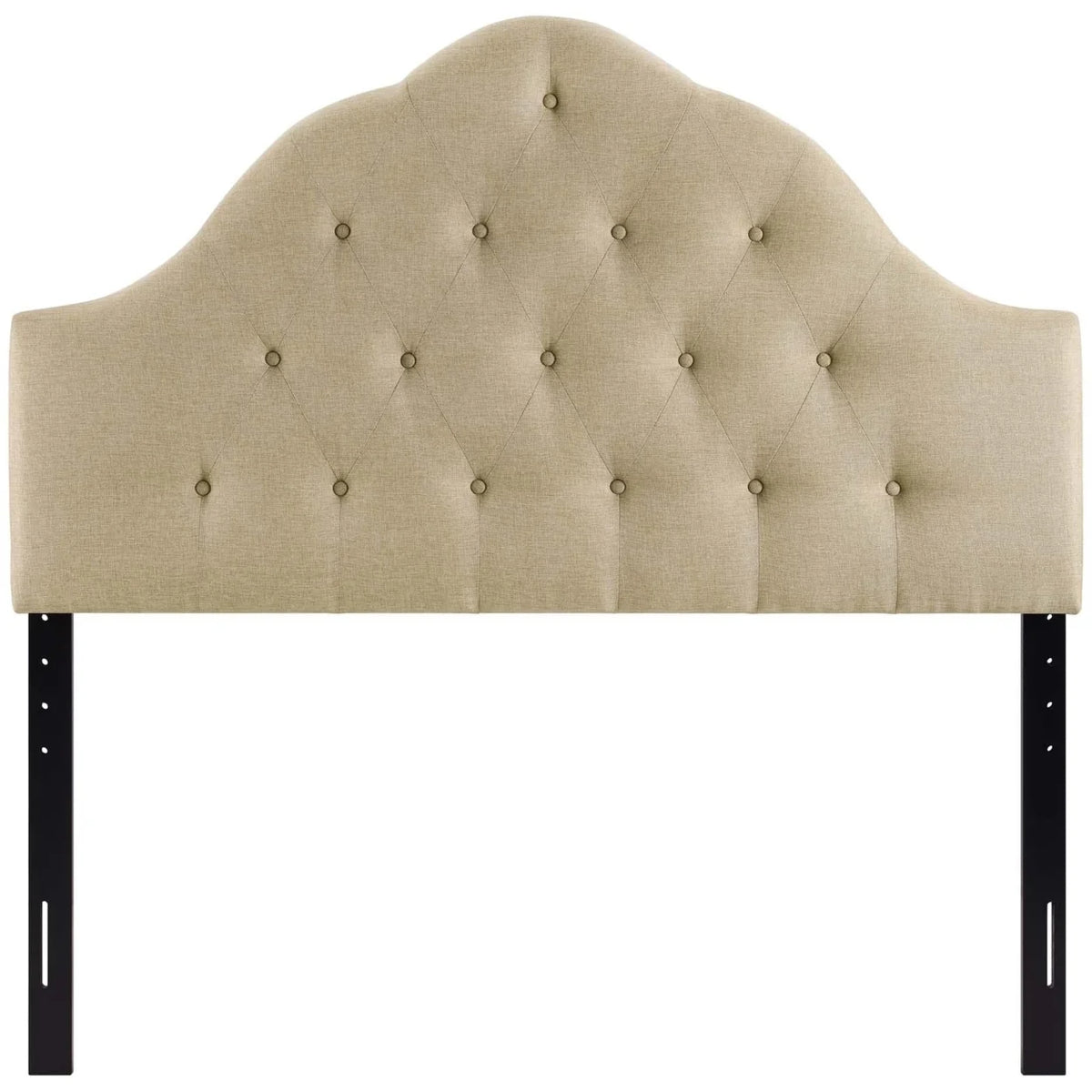 Modway Sovereign Queen Upholstered Fabric Headboard in Beige