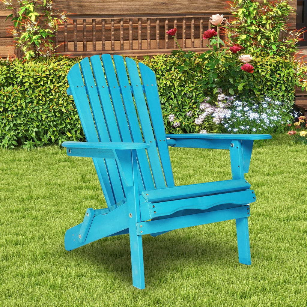 uhomepro Outdoor Adirondack Chairs Set of 2, Folding Fire Pit Chair, Weather Resistant Patio Lawn Chair for Outside Deck Garden Backyard Balcony, Gray