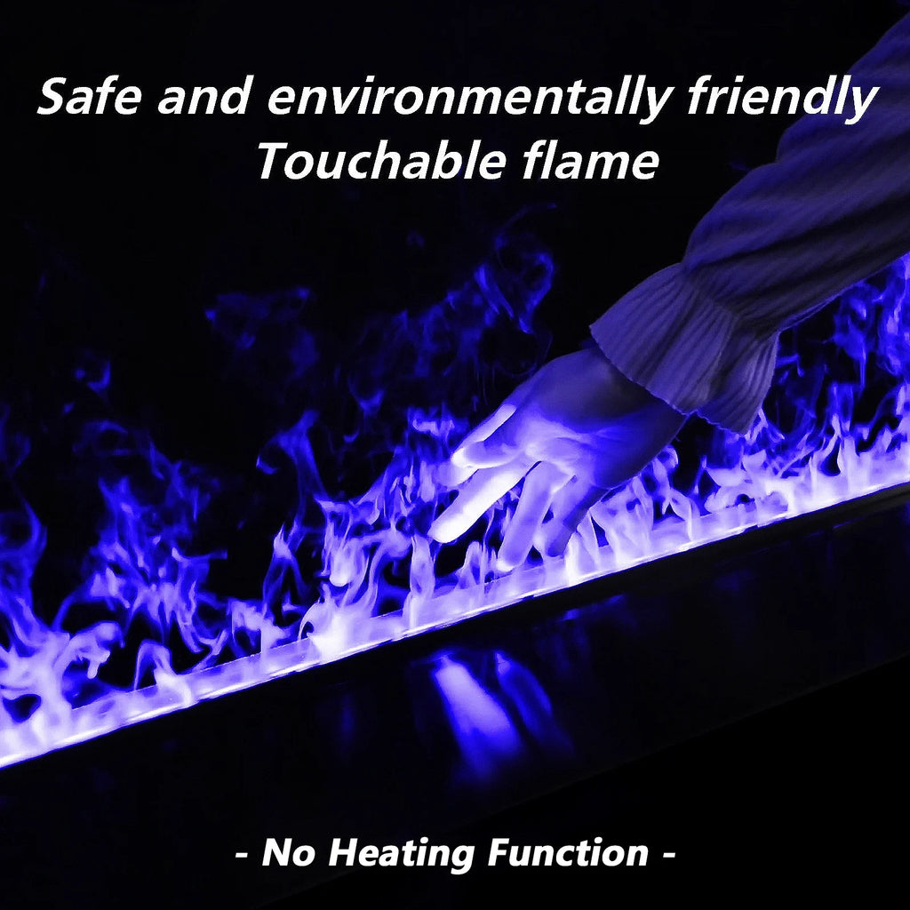 31.5-inch Water Vapor Fireplac with Dual-mode Water Supply System,Vapor Fireplace with 3D Realistic Flame,Electric Fireplace with Remote/Touch Control for Timer,Dimmable