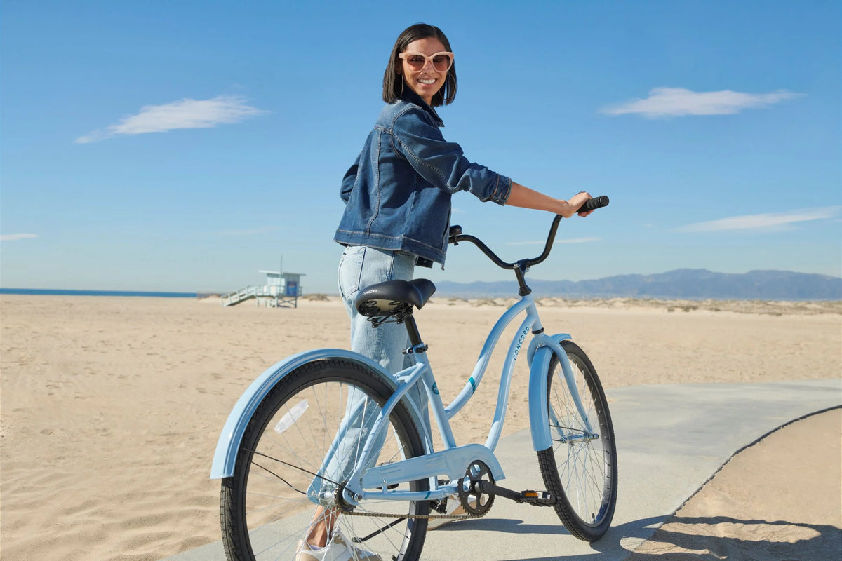 26" Concord Pacifica Cruiser Bicycle, Fits Riders 5'2" - 5'10"+, Adult, Unisex, Light Blue