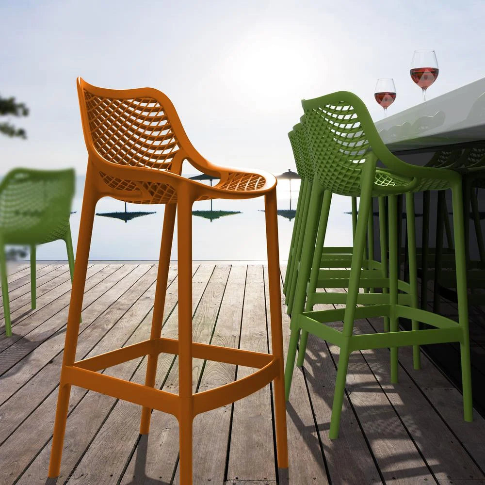 Compamia Air Patio Bar Stool in Black