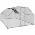 Uforic Chicken Run Coop 19.1 x 9.8 x 6.4 ft  Large Metal Chicken Coop, Walk-in Hen Cage, Outdoor Poultry Cage with Waterproof Cover and Wire Mesh for Backyard,Yard Outdoor