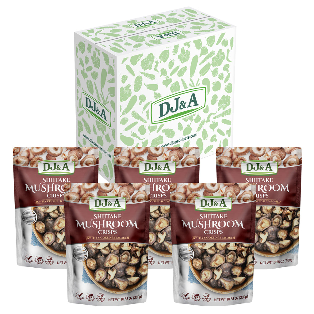 DJ&A Shiitake Mushroom Crisps 10.58 oz. bag, 5-pack